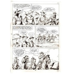 Tex - Fantasmi nel deserto - p.56 - Erio Nicolo' - Tavola Originale  - 1975