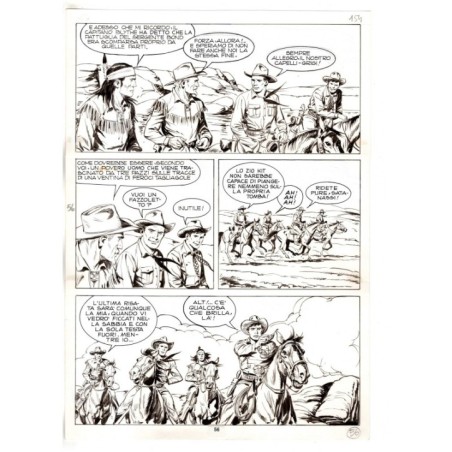 Tex - Fantasmi nel deserto - p.56 - Erio Nicolo' - Tavola Originale  - 1975