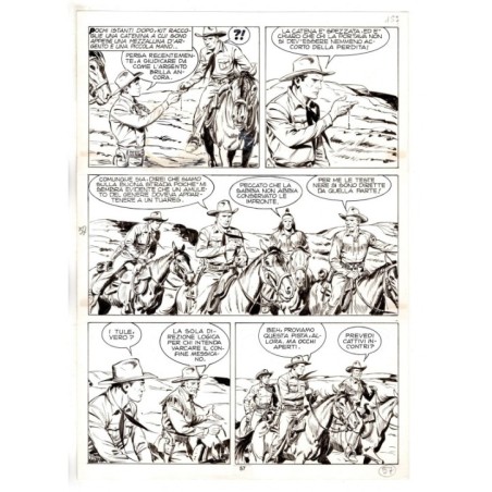 Tex - Fantasmi nel deserto - p.57 - Erio Nicolo' - Tavola Originale  - 1975