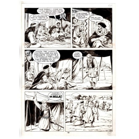 Tex - Fantasmi nel deserto - p.63 - Erio Nicolo' - Tavola Originale  - 1975