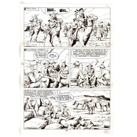 Tex - Fantasmi nel deserto - p.64 - Erio Nicolo' - Tavola Originale  - 1975