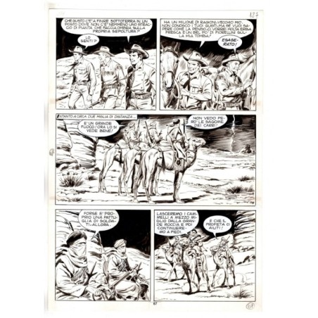 Tex - Fantasmi nel deserto - p.67 - Erio Nicolo' - Tavola Originale  - 1975