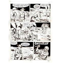 Tex - Fantasmi nel deserto - p.72 - Erio Nicolo' - Tavola Originale  - 1975