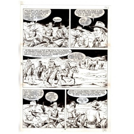 Tex - Fantasmi nel deserto - p.79 - Erio Nicolo' - Tavola Originale  - 1975