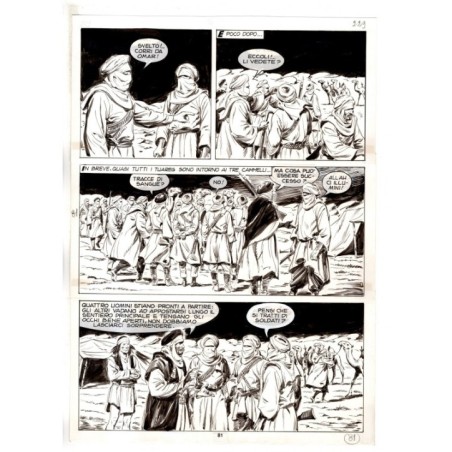 Tex - Fantasmi nel deserto - p.81 - Erio Nicolo' - Tavola Originale  - 1975
