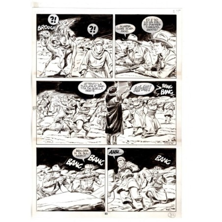 Tex - Fantasmi nel deserto - p.83 - Erio Nicolo' - Tavola Originale  - 1975