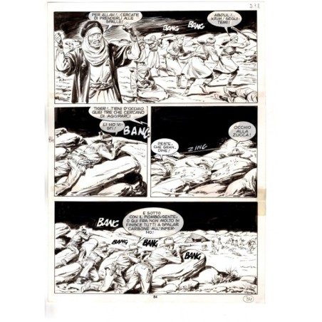 Tex - Fantasmi nel deserto - p.84 - Erio Nicolo' - Tavola Originale  - 1975