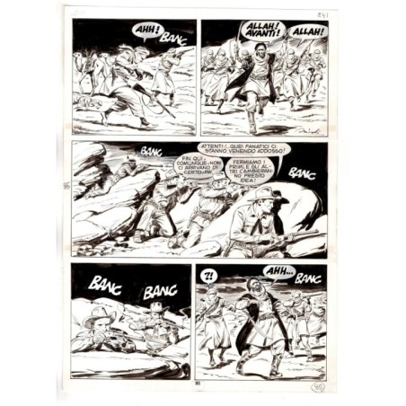 Tex - Fantasmi nel deserto - p.85 - Erio Nicolo' - Tavola Originale  - 1975