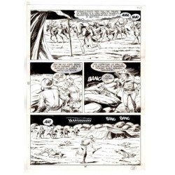 Tex - Fantasmi nel deserto - p.87 - Erio Nicolo' - Tavola Originale  - 1975