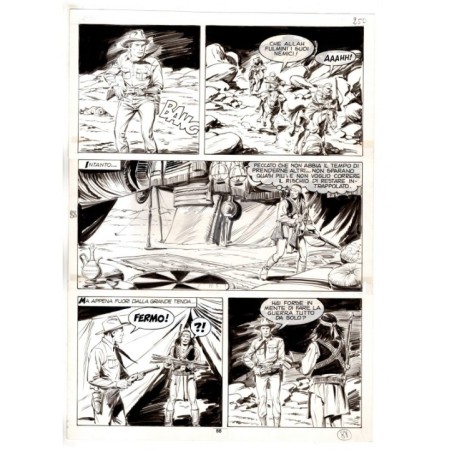 Tex - Fantasmi nel deserto - p.88 - Erio Nicolo' - Tavola Originale  - 1975