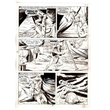 Tex - Fantasmi nel deserto - p.89 - Erio Nicolo' - Tavola Originale  - 1975