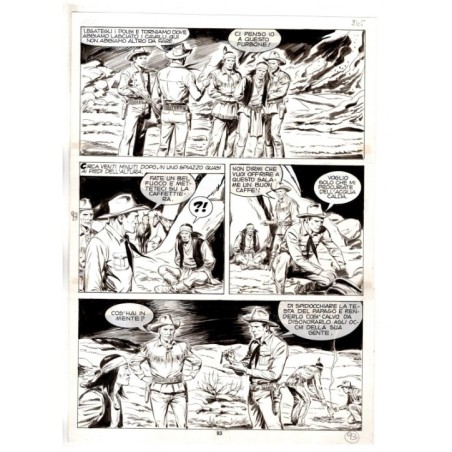 Tex - Fantasmi nel deserto - p.93 - Erio Nicolo' - Tavola Originale  - 1975