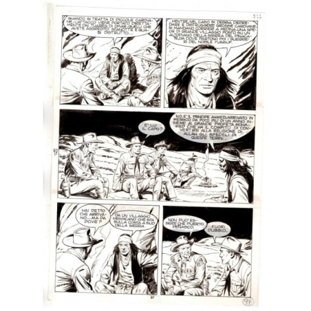 Tex - Fantasmi nel deserto - p.97 - Erio Nicolo' - Tavola Originale  - 1975