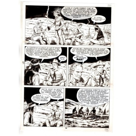 Tex - Fantasmi nel deserto - p.98 - Erio Nicolo' - Tavola Originale  - 1975