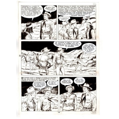 Tex - Fantasmi nel deserto - p.100 - Erio Nicolo' - Tavola Originale  - 1975