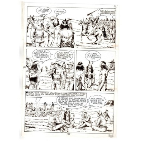 Tex - Fantasmi nel deserto - p.103 - Erio Nicolo' - Tavola Originale  - 1975