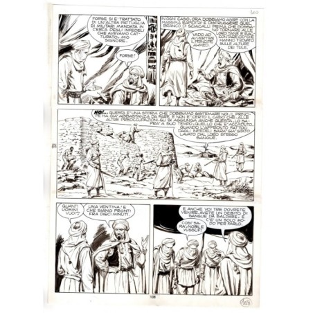 Tex - Fantasmi nel deserto - p.108 - Erio Nicolo' - Tavola Originale  - 1975