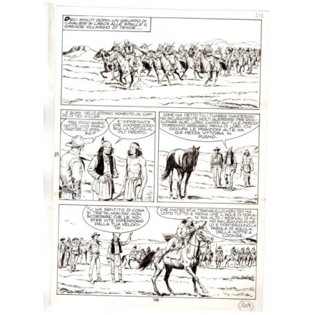 Tex - Fantasmi nel deserto - p.109 - Erio Nicolo' - Tavola Originale  - 1975