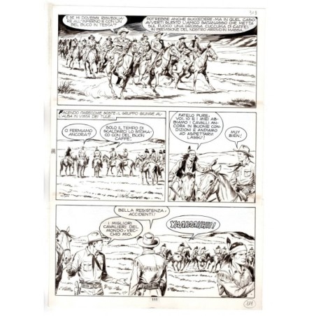 Tex - Fantasmi nel deserto - p.111 - Erio Nicolo' - Tavola Originale  - 1975