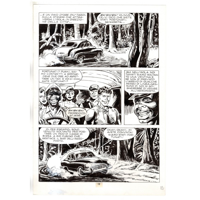 Mister No - Gli Spietati - p.12 - F.lli Di Vitto - Tavola Originale  - 1987