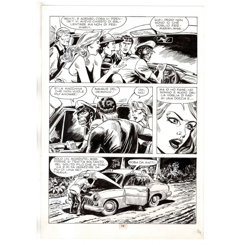 Mister No - Gli Spietati - p.14 - F.lli Di Vitto - Tavola Originale  - 1987