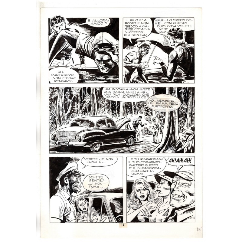 Mister No - Gli Spietati - p.15 - F.lli Di Vitto - Tavola Originale  - 1987