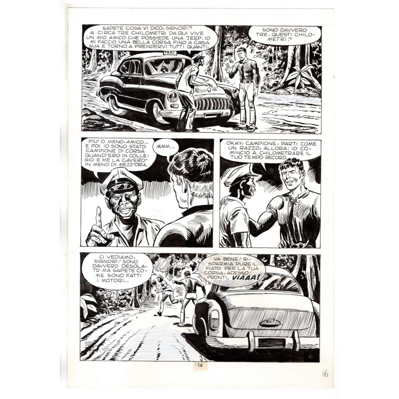 Mister No - Gli Spietati - p.16 - F.lli Di Vitto - Tavola Originale  - 1987