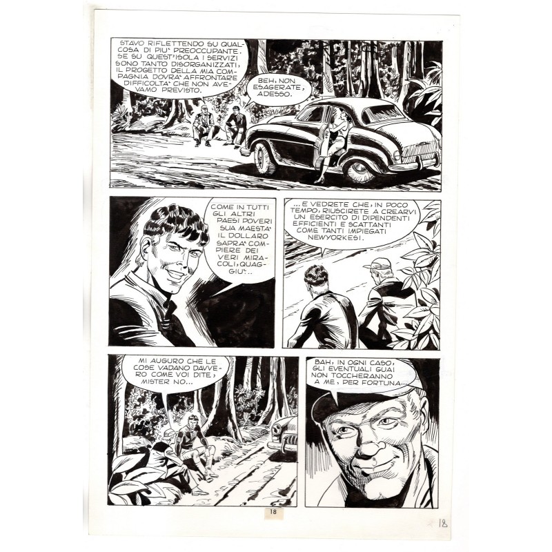 Mister No - Gli Spietati - p.18 - F.lli Di Vitto - Tavola Originale  - 1987