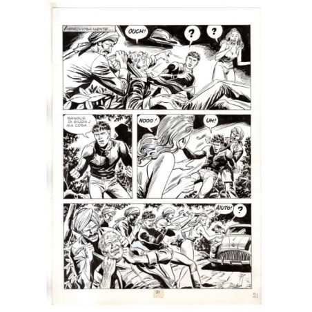 Mister No - Gli Spietati - p.21 - F.lli Di Vitto - Tavola Originale  - 1987