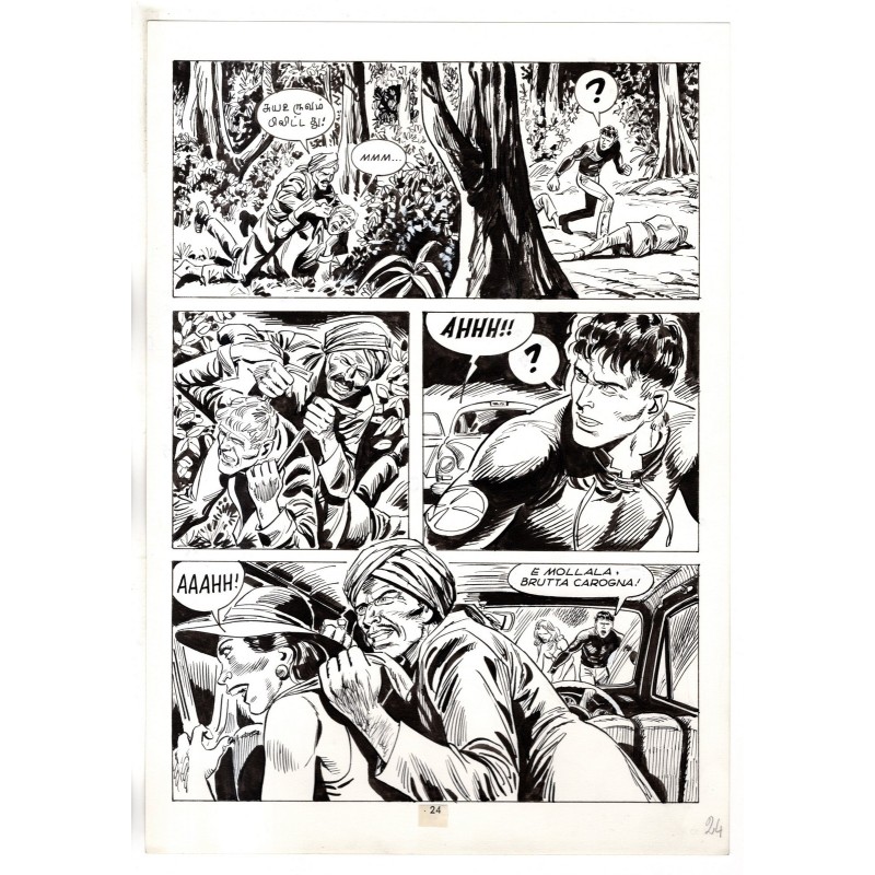 Mister No - Gli Spietati - p.24 - F.lli Di Vitto - Tavola Originale  - 1987
