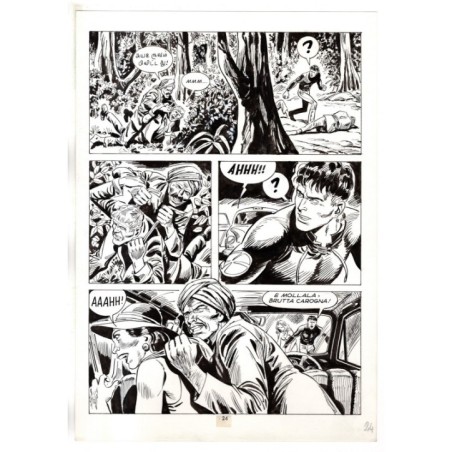 Mister No - Gli Spietati - p.24 - F.lli Di Vitto - Tavola Originale  - 1987