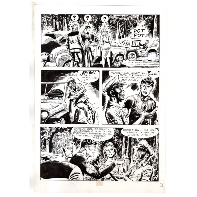 Mister No - Gli Spietati - p.31 - F.lli Di Vitto - Tavola Originale  - 1987