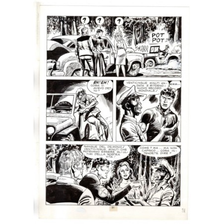 Mister No - Gli Spietati - p.31 - F.lli Di Vitto - Tavola Originale  - 1987