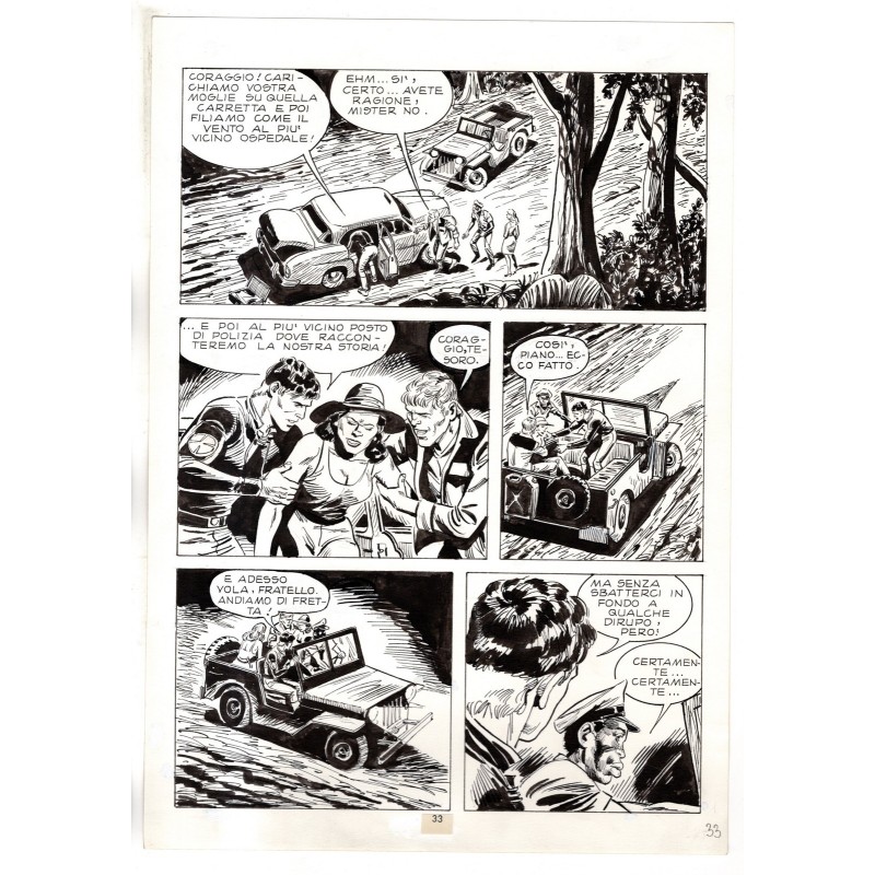 Mister No - Gli Spietati - p.33 - F.lli Di Vitto - Tavola Originale  - 1987