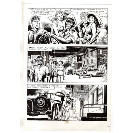 Mister No - Gli Spietati - p.36 - F.lli Di Vitto - Tavola Originale  - 1987