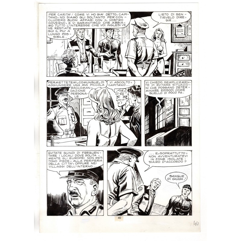 Mister No - Gli Spietati - p.40 - F.lli Di Vitto - Tavola Originale  - 1987