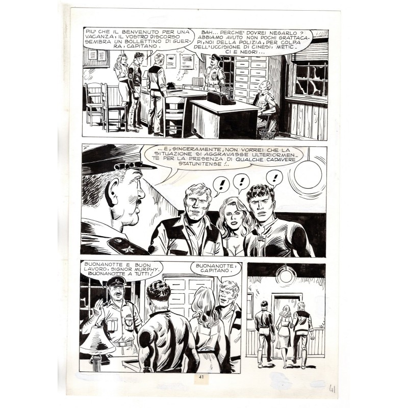 Mister No - Gli Spietati - p.41 - F.lli Di Vitto - Tavola Originale  - 1987