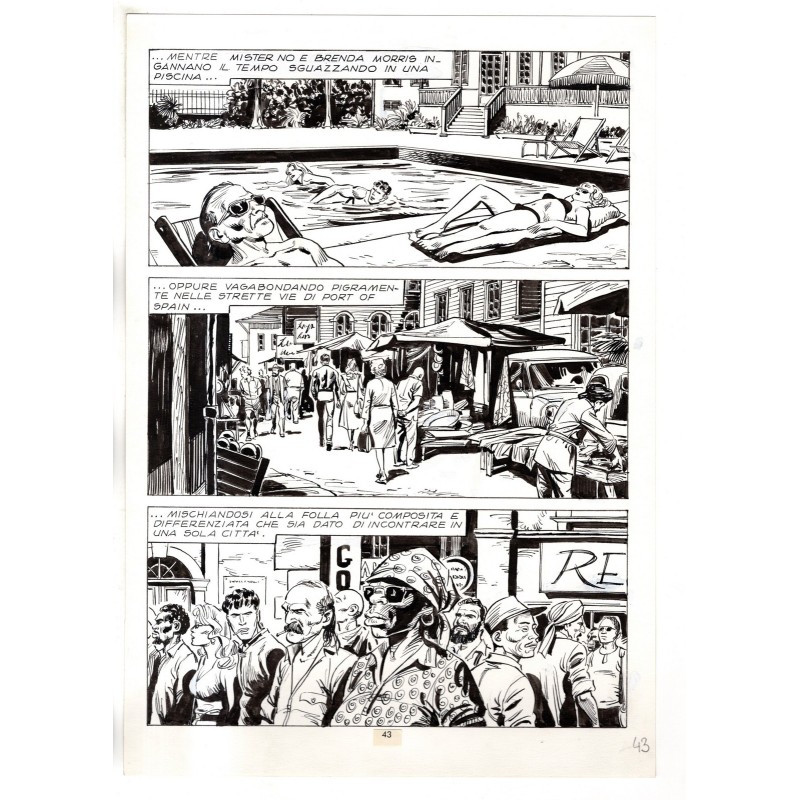 Mister No - Gli Spietati - p.43 - F.lli Di Vitto - Tavola Originale  - 1987