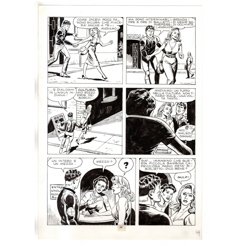 Mister No - Gli Spietati - p.49 - F.lli Di Vitto - Tavola Originale  - 1987