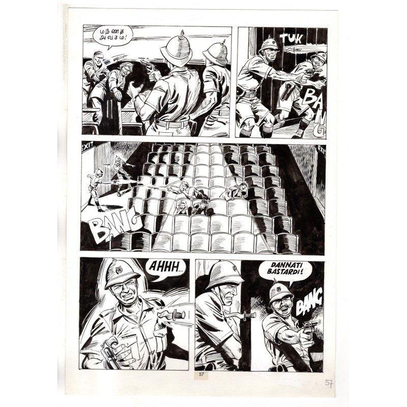 Mister No - Gli Spietati - p.57 - F.lli Di Vitto - Tavola Originale  - 1987