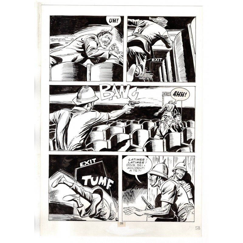 Mister No - Gli Spietati - p.58 - F.lli Di Vitto - Tavola Originale  - 1987