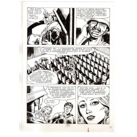 Mister No - Gli Spietati - p.61 - F.lli Di Vitto - Tavola Originale  - 1987