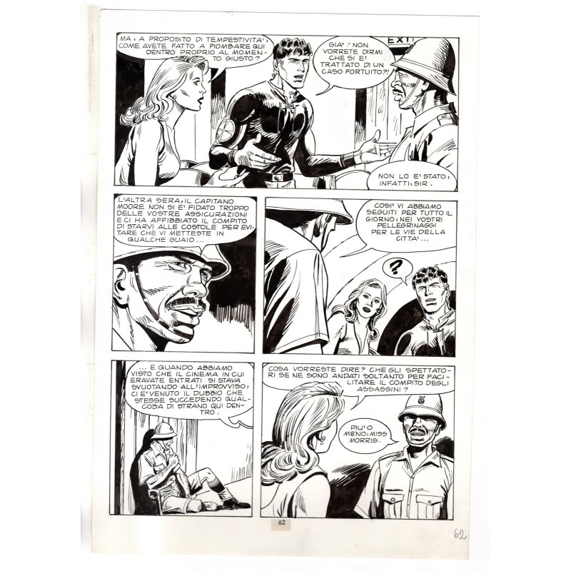 Mister No - Gli Spietati - p.62 - F.lli Di Vitto - Tavola Originale  - 1987