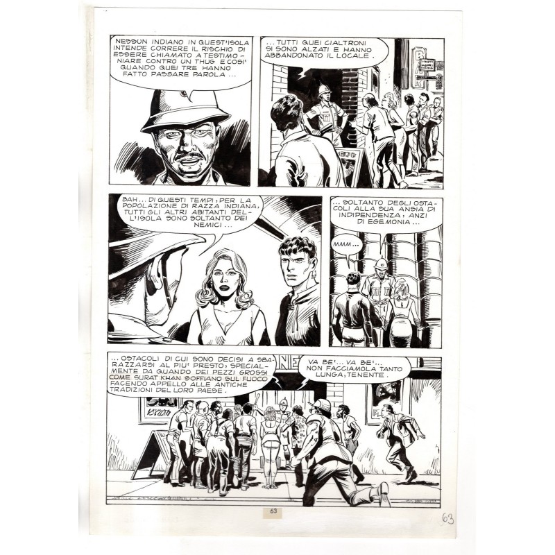 Mister No - Gli Spietati - p.63 - F.lli Di Vitto - Tavola Originale  - 1987