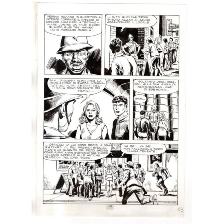 Mister No - Gli Spietati - p.63 - F.lli Di Vitto - Tavola Originale  - 1987
