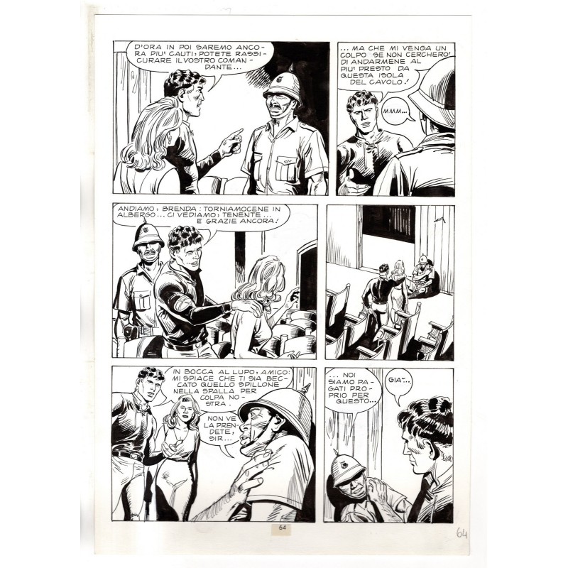 Mister No - Gli Spietati - p.64 - F.lli Di Vitto - Tavola Originale  - 1987