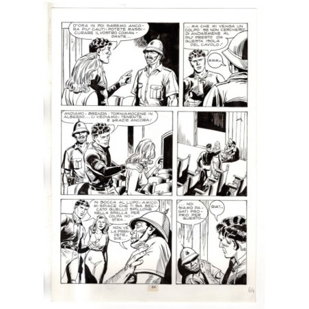 Mister No - Gli Spietati - p.64 - F.lli Di Vitto - Tavola Originale  - 1987