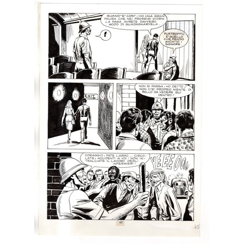 Mister No - Gli Spietati - p.65 - F.lli Di Vitto - Tavola Originale  - 1987