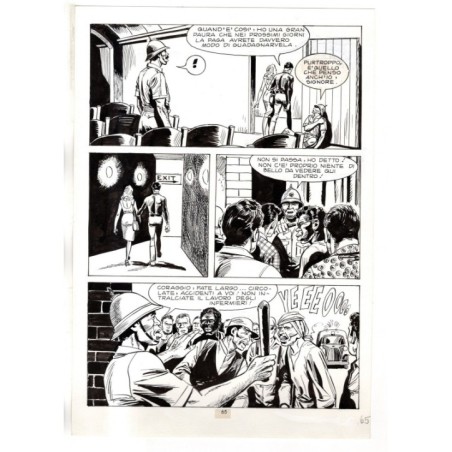 Mister No - Gli Spietati - p.65 - F.lli Di Vitto - Tavola Originale  - 1987