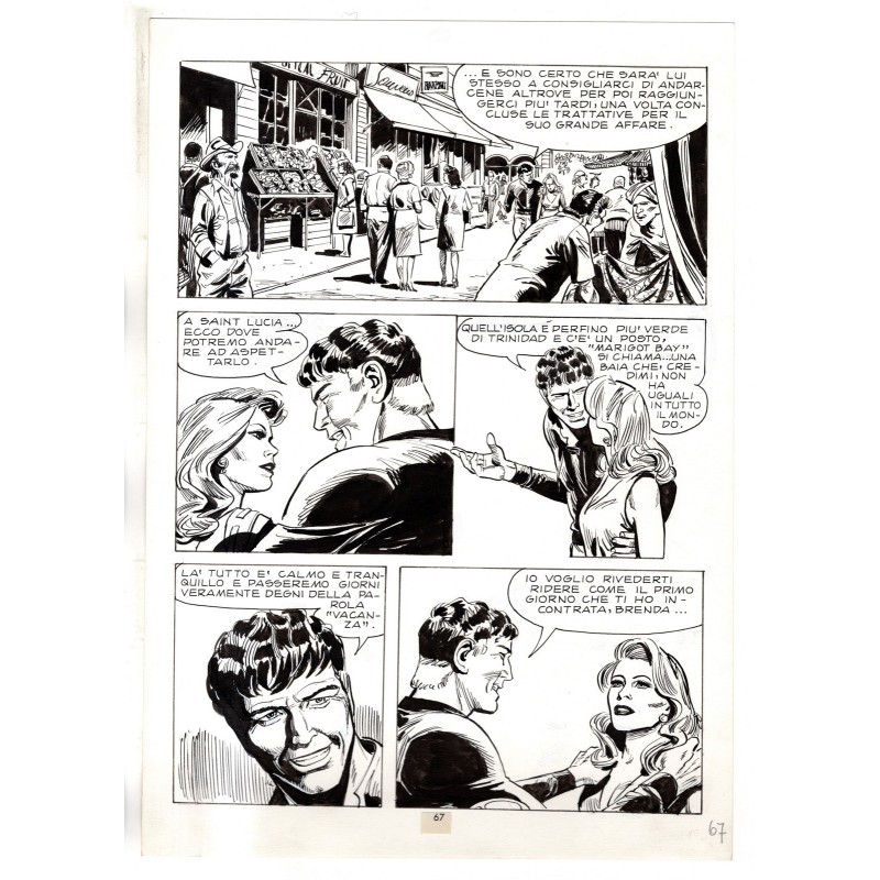 Mister No - Gli Spietati - p.67 - F.lli Di Vitto - Tavola Originale  - 1987